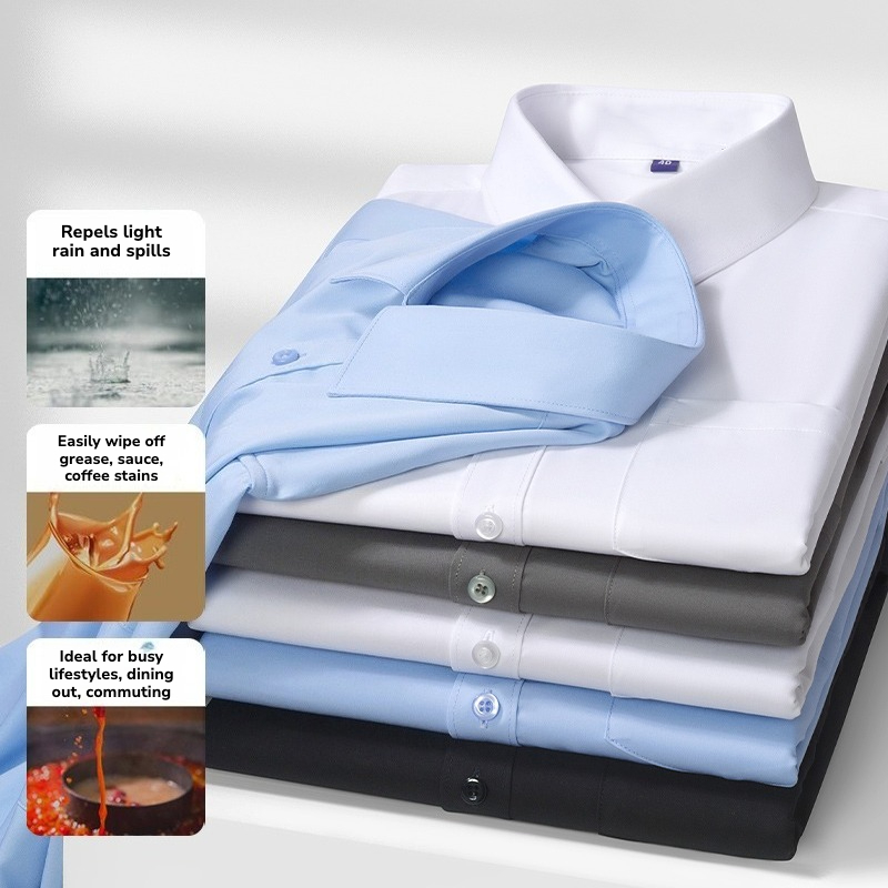 قميص رجالي طويل الأكمام مقاوم  - مراجعة Tech Office Wear Men وسعره