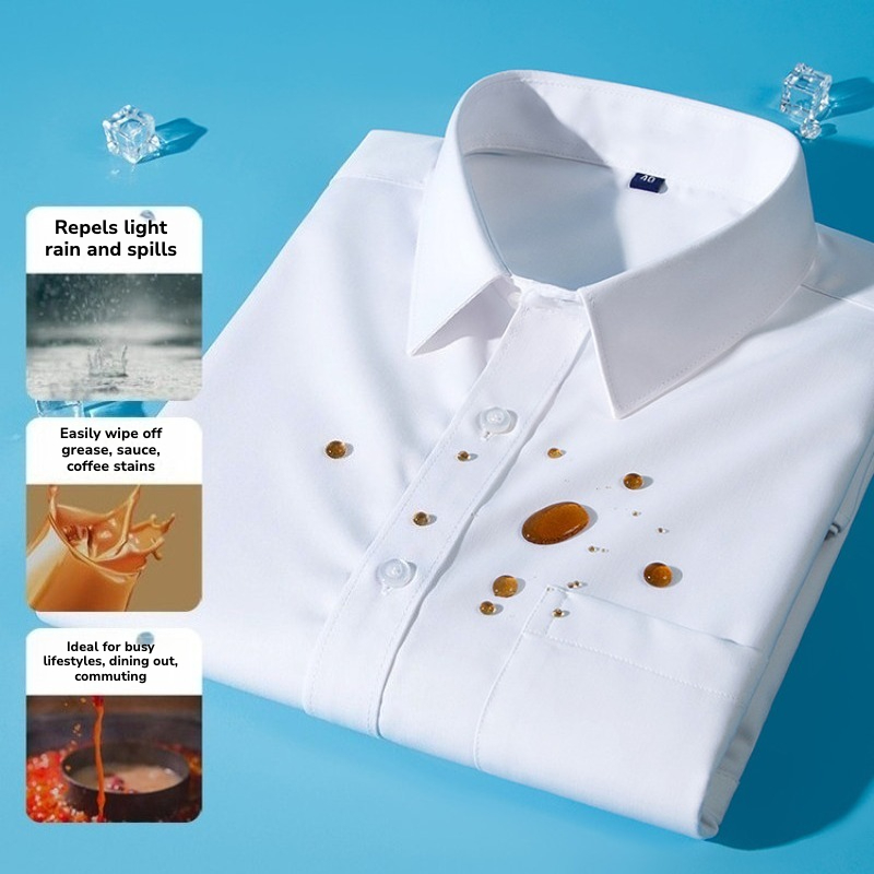 قميص رجالي طويل الأكمام مقاوم  - مراجعة Tech Office Wear Men وسعره